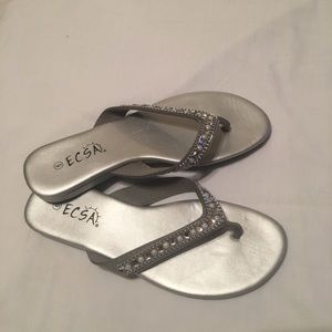silver dress sandals